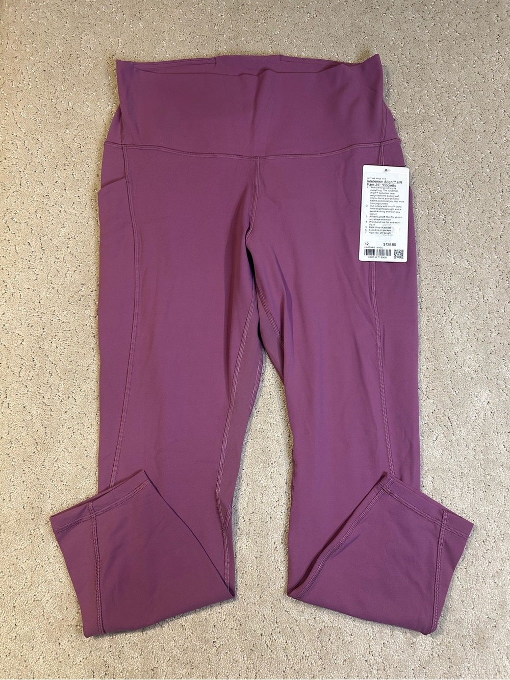 NWT Lululemon Align High-Rise Pant with Pockets 25" MYSC